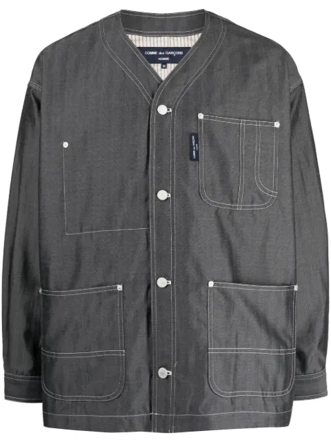 Comme des Garçons Homme contrast-stitching shirt jacket