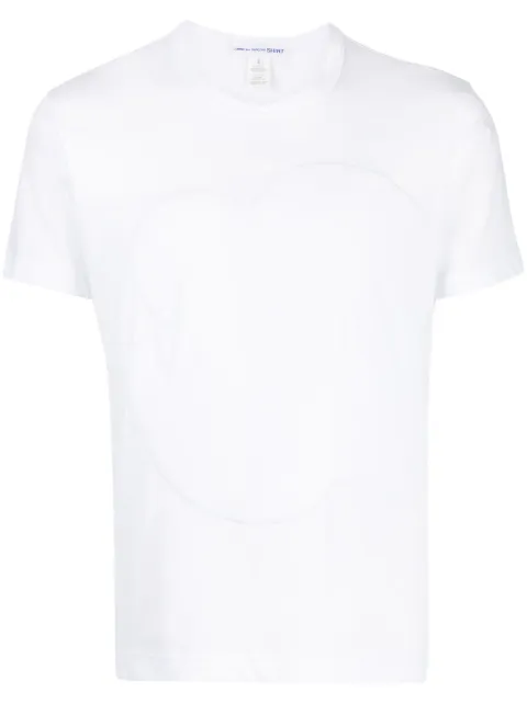 Comme Des Garçons Shirt embossed-detail cotton T-shirt