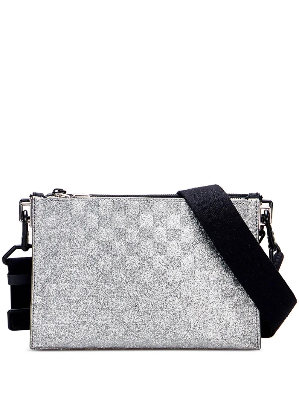 Pre-owned Louis Vuitton  In The Loop Trio Pouch In Silver