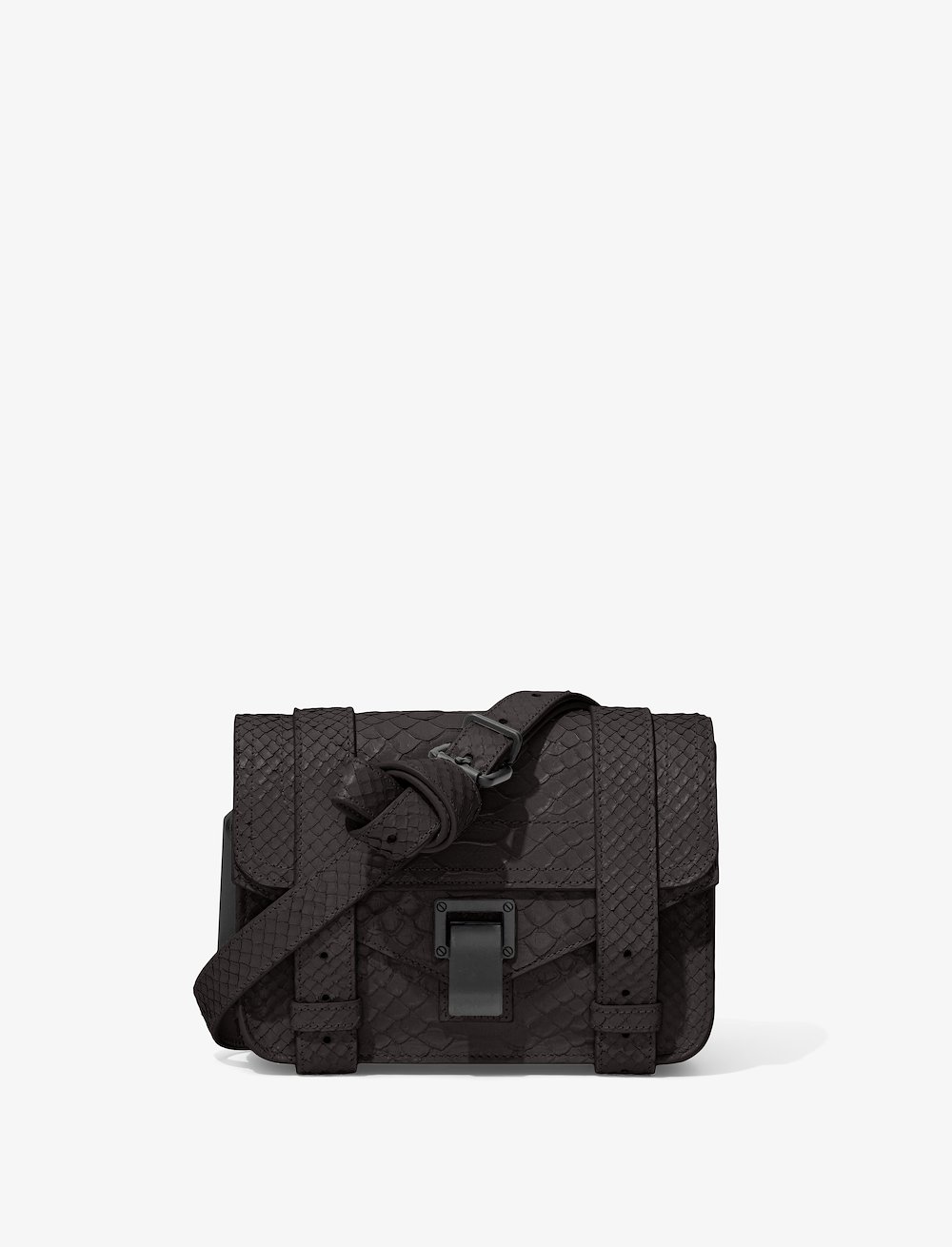 Carved Python PS1 Mini Crossbody Bag