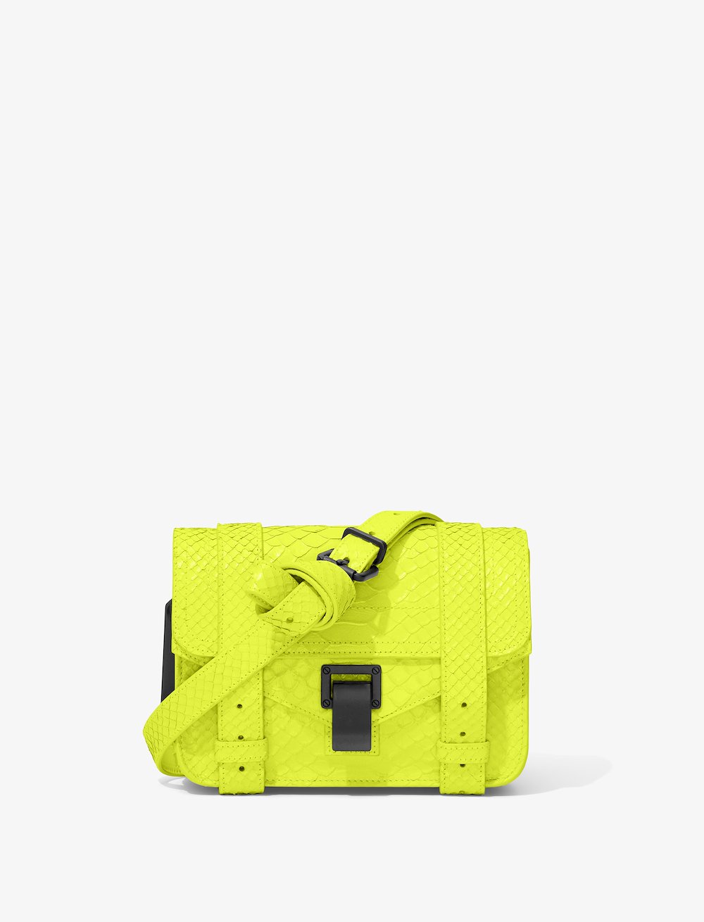 Carved Python PS1 Mini Crossbody Bag
