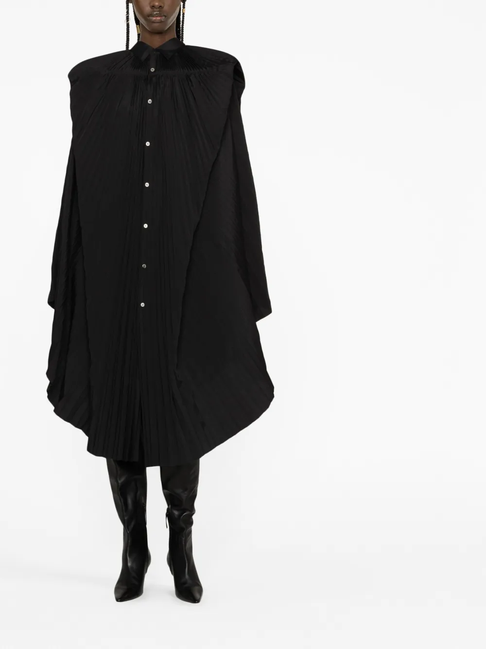 Junya Watanabe Blouse met geplooid design - Zwart