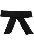 Fleur Du Mal embroidered-logo silk blindfold - Black