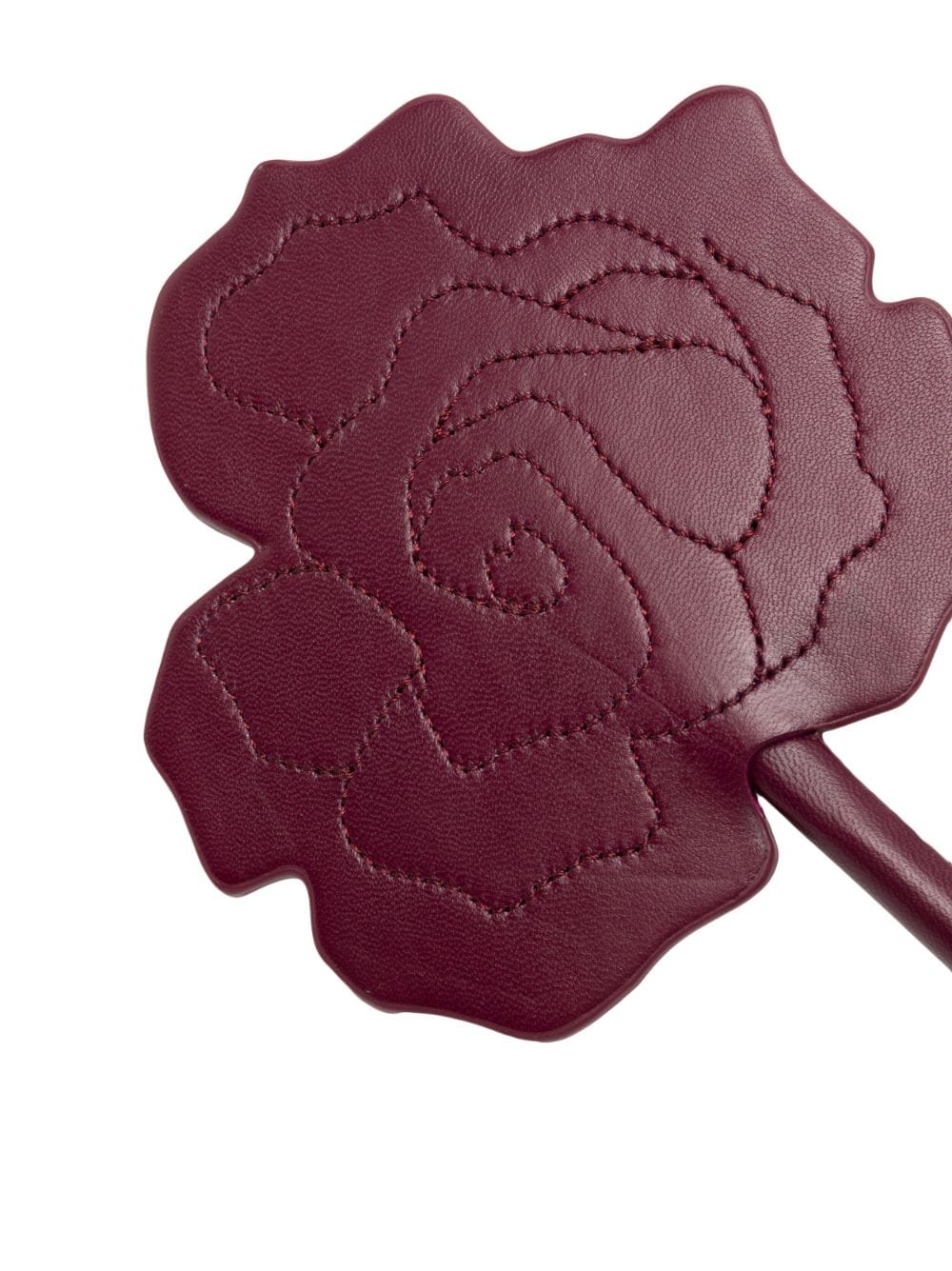 Shop Fleur Du Mal Rose-shaped Leather Paddle In Purple
