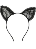 Fleur Du Mal cat-ears lace headband - Black
