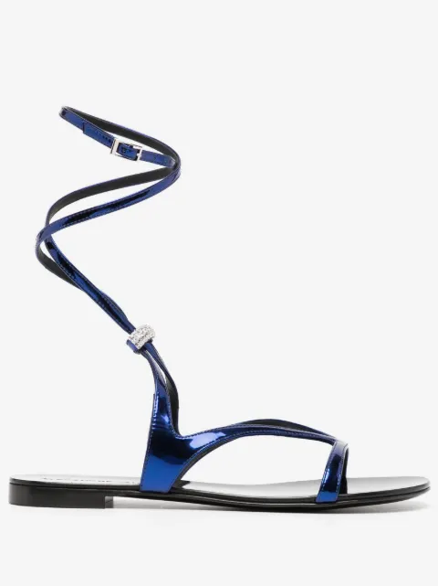 Alexandre Vauthier crystal-embellished flat sandals