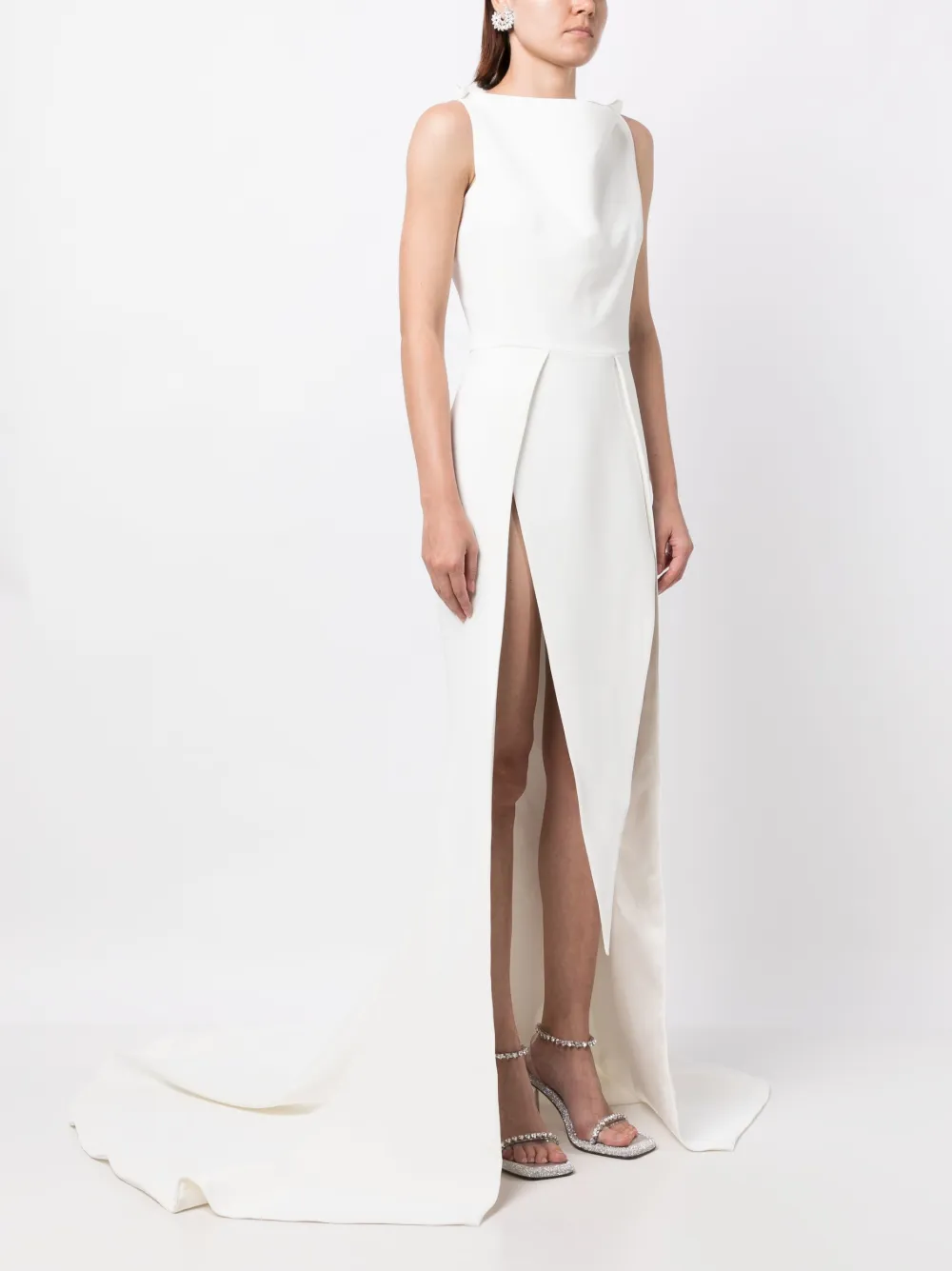 Shop Maticevski Obcession Fishtail-train Gown In White