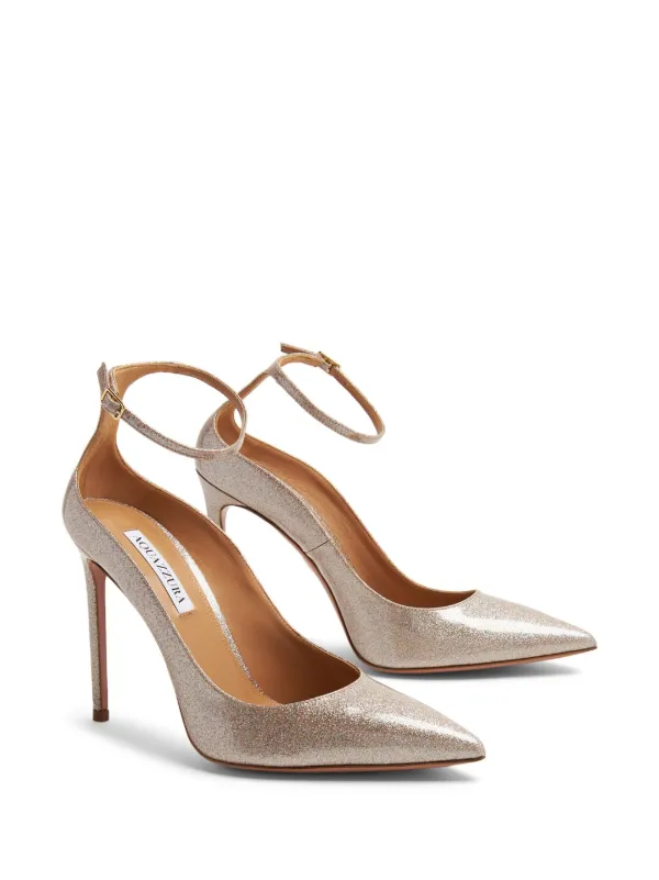 Aquazzura Love Affair 105mm Glitter Pumps Farfetch