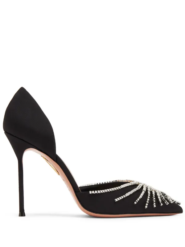 Aquazzura Sunshine 105mm Pumps in Black