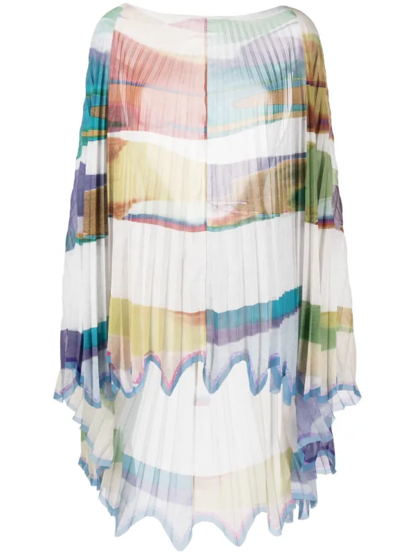 Maticevski Manifest Abstract-print Draped Tunic in Multicolour