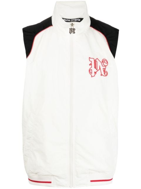 Palm Angels Racing Paddock monogram-embroidered vest