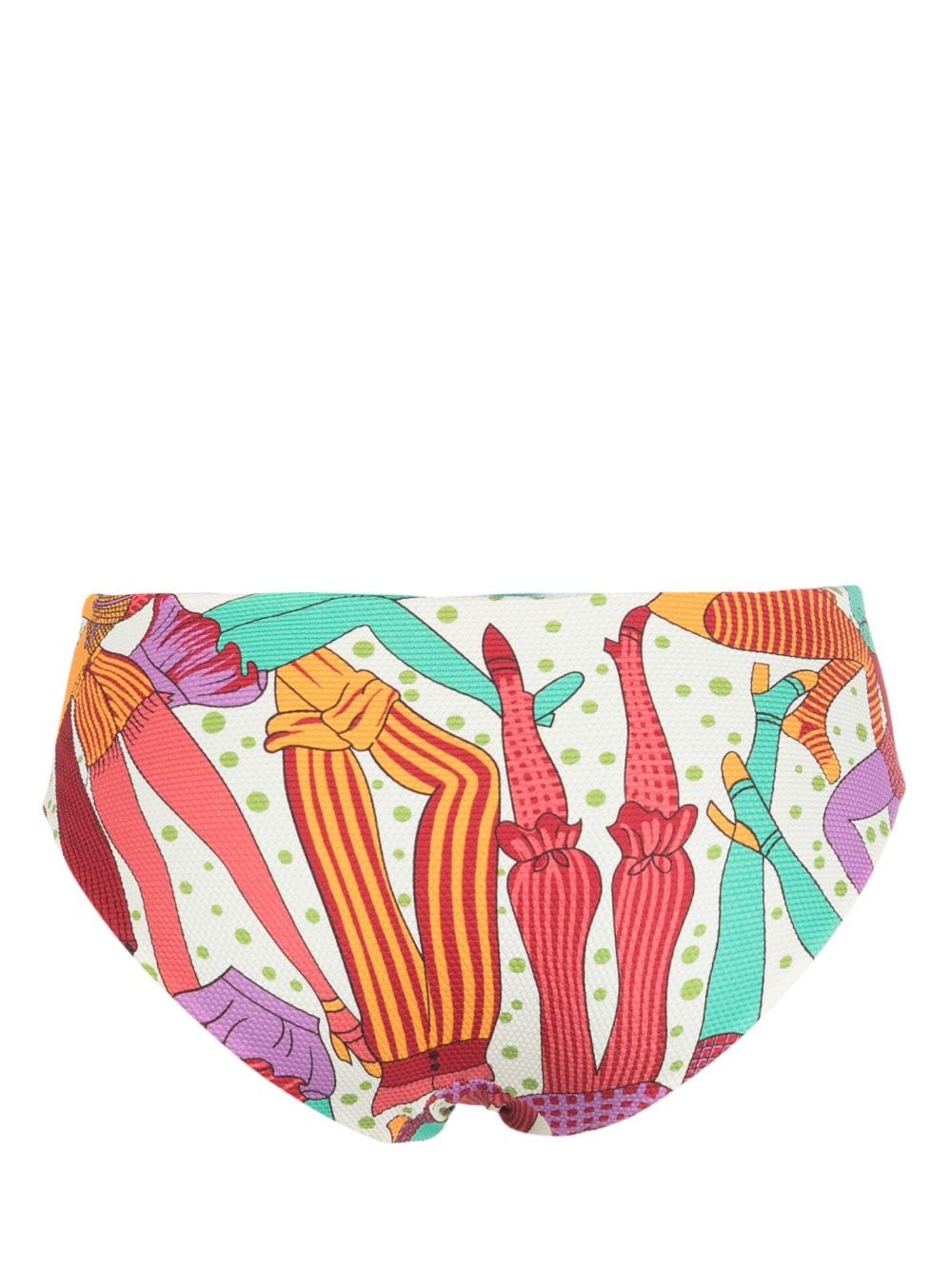 Shop La Doublej Boy Graphic-print Piqué Bikini Bottoms In Purple