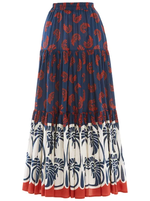 La DoubleJ Big floral-print maxi skirt