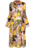 La DoubleJ Casanova floral-print midi dress - Pink