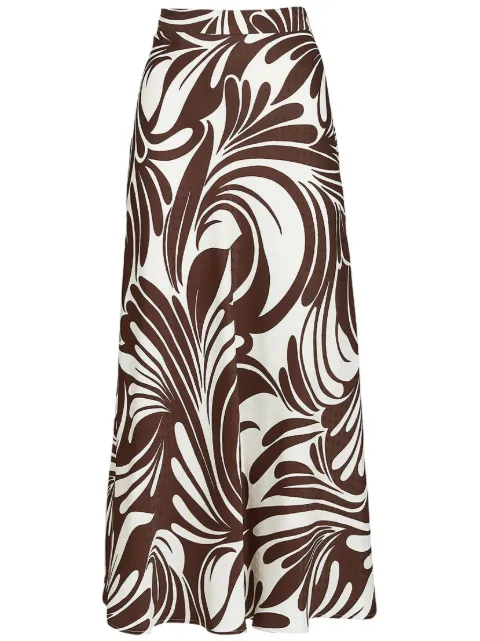 La DoubleJ falda midi con estampado abstracto