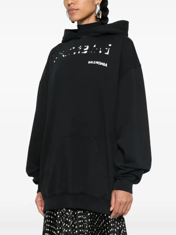 BALENCIAGA WARDROBE UNISEX ブラックパーカー Balenciaga ロゴ パーカー | ブラック | FARFETCH JP