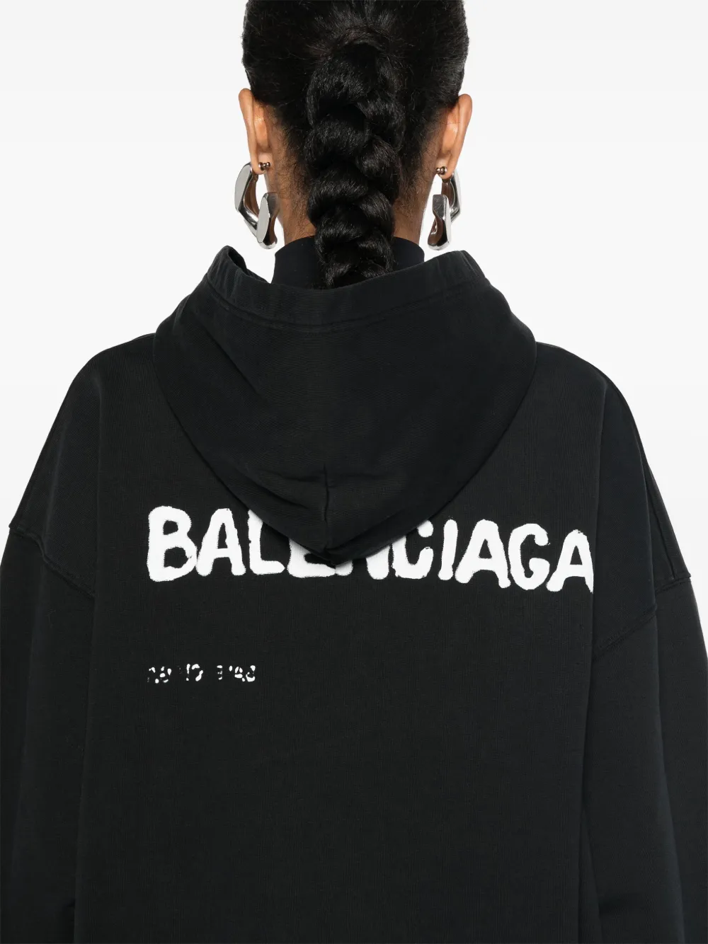 Balenciaga ロゴ パーカー | ブラック | FARFETCH JP