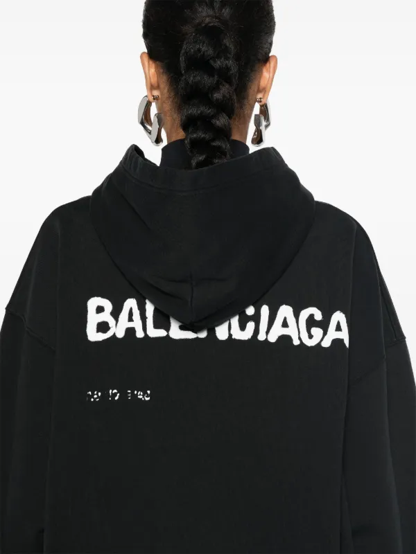 Balenciaga logo print hoodie store