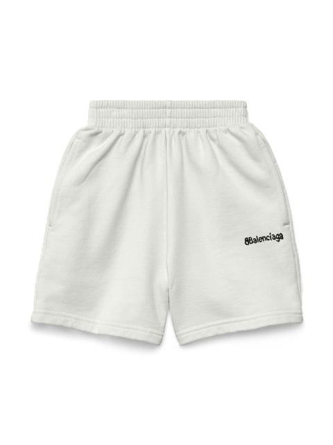 Balenciaga Kids logo-print cotton shorts