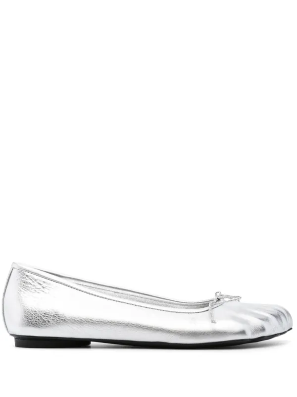 Balenciaga Anatomic Ballet Flats Silver FARFETCH CA