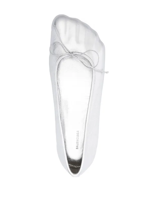Balenciaga Anatomic Ballet Flats Silver FARFETCH AU