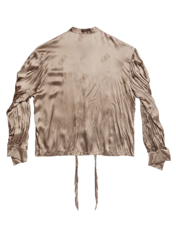 balenciaga シルクシャツ Balenciaga BB ロゴ シルクシャツ | ニュートラル | FARFETCH JP