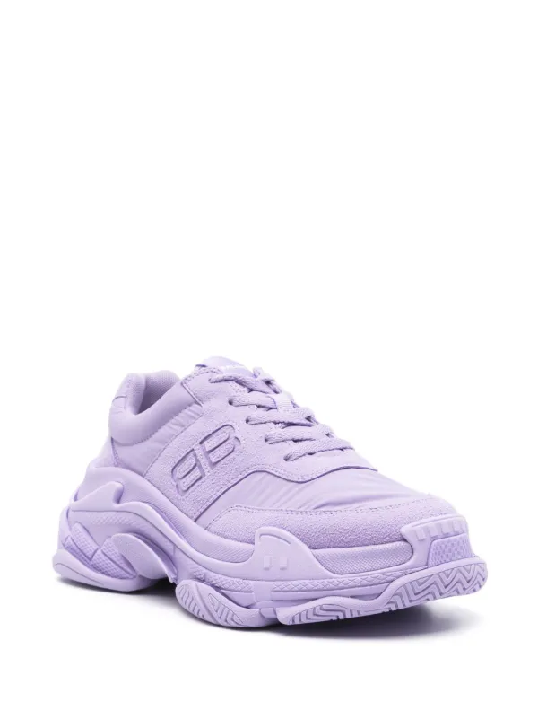 Balenciaga Triple S sneakers women Polyurethane Rubber Fabric Recycled Nylon 35 Purple