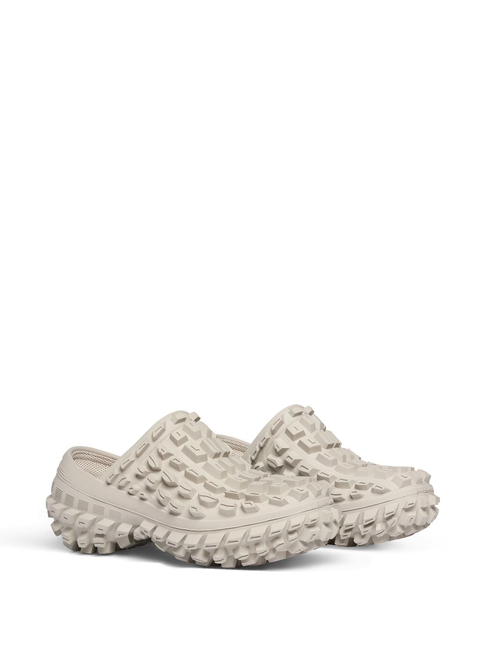 Shop Balenciaga Bouncer Clog Sandals In Neutrals