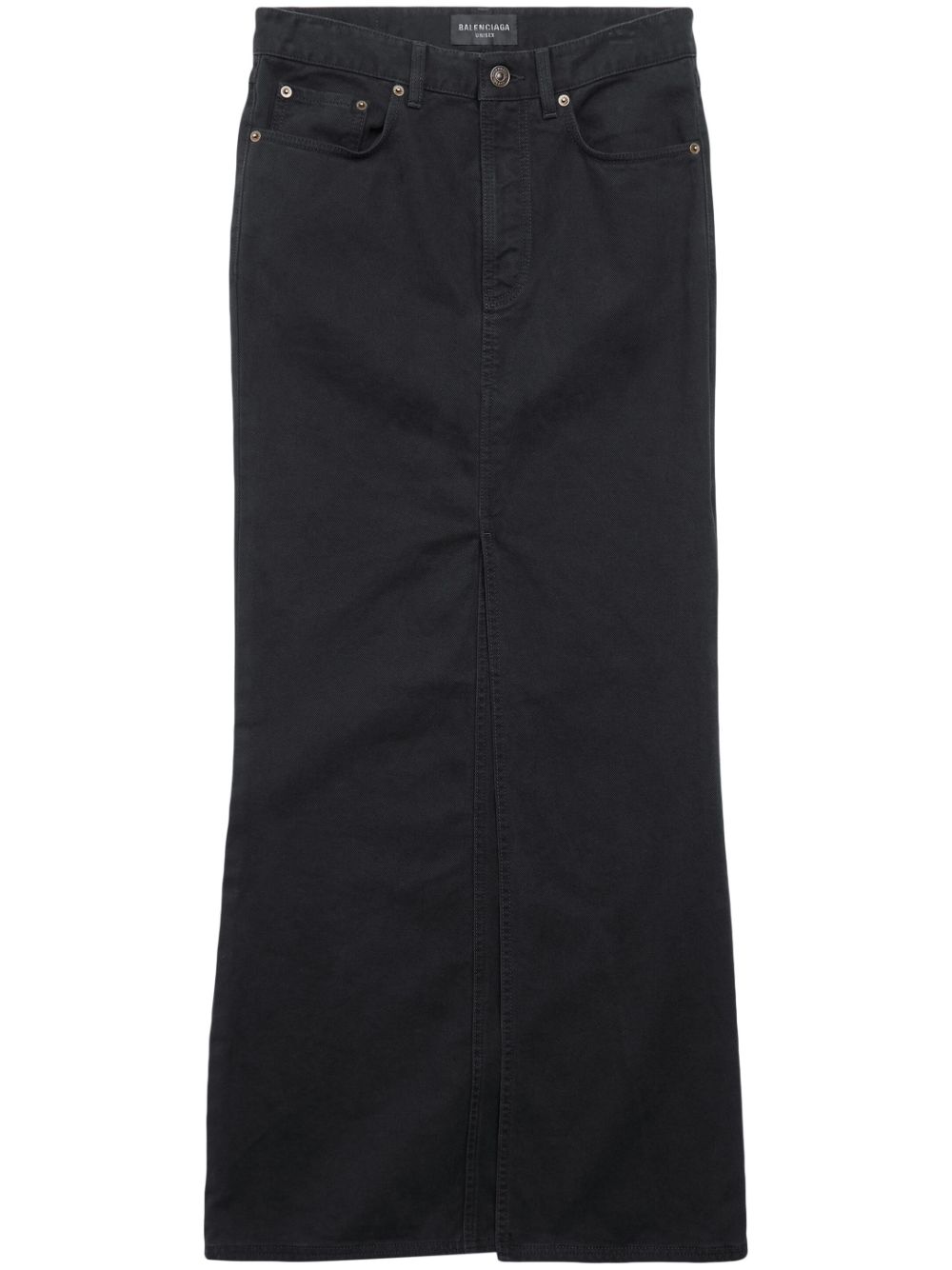 Balenciaga mid-rise denim skirt – Black