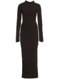 Balenciaga Spiral ribbed-knit maxi dress - Black