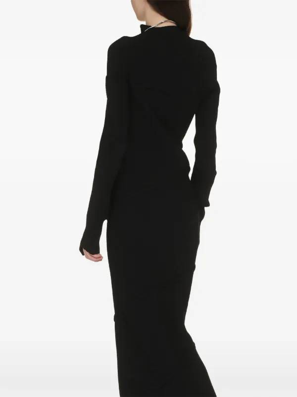 BALENCIAGA ランジェリーマキシリブドレス ブラック 大人気 Balenciaga リブマキシドレス | ブラック | FARFETCH JP