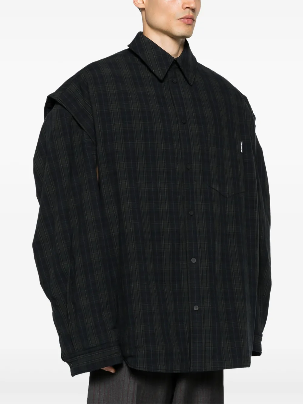 Balenciaga Shirt met afneembare mouwen Grijs