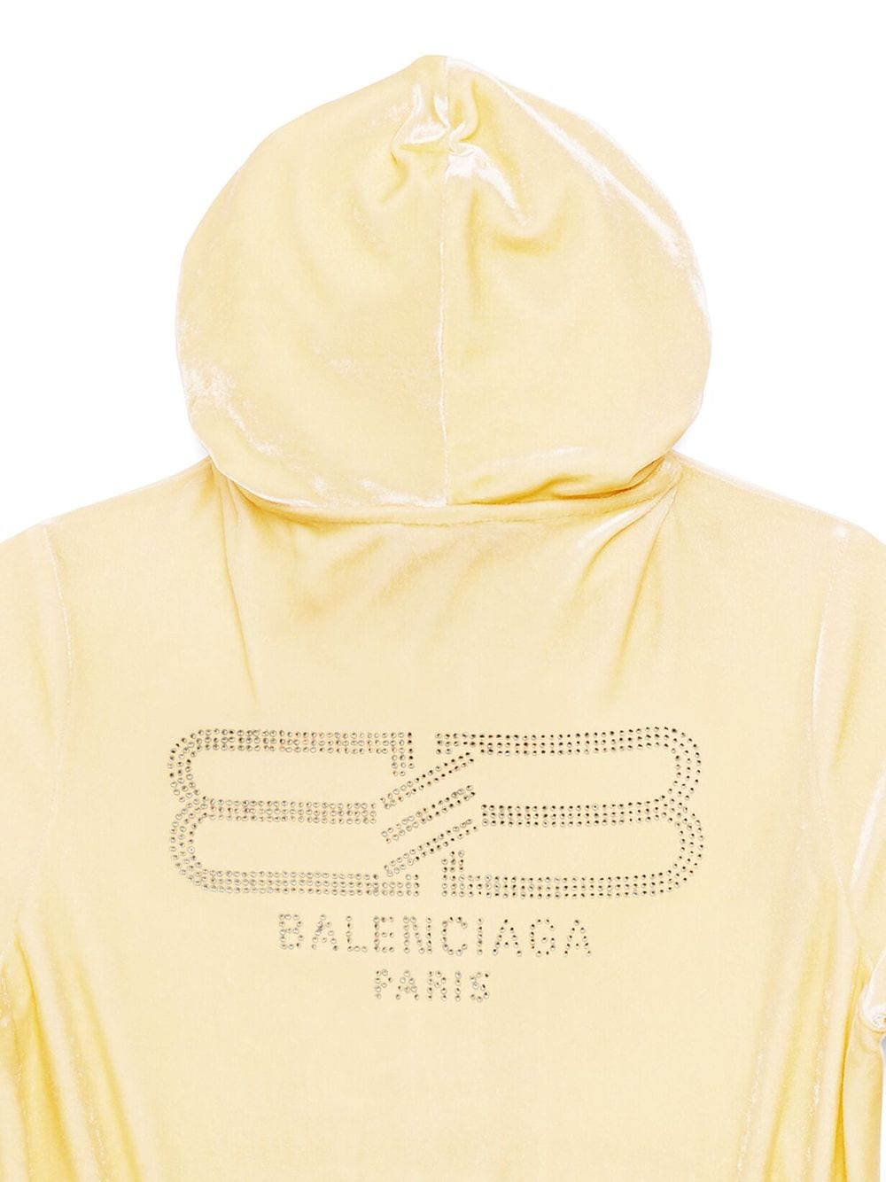 Shop Balenciaga Bb Paris Zip-up Hoodie In Yellow