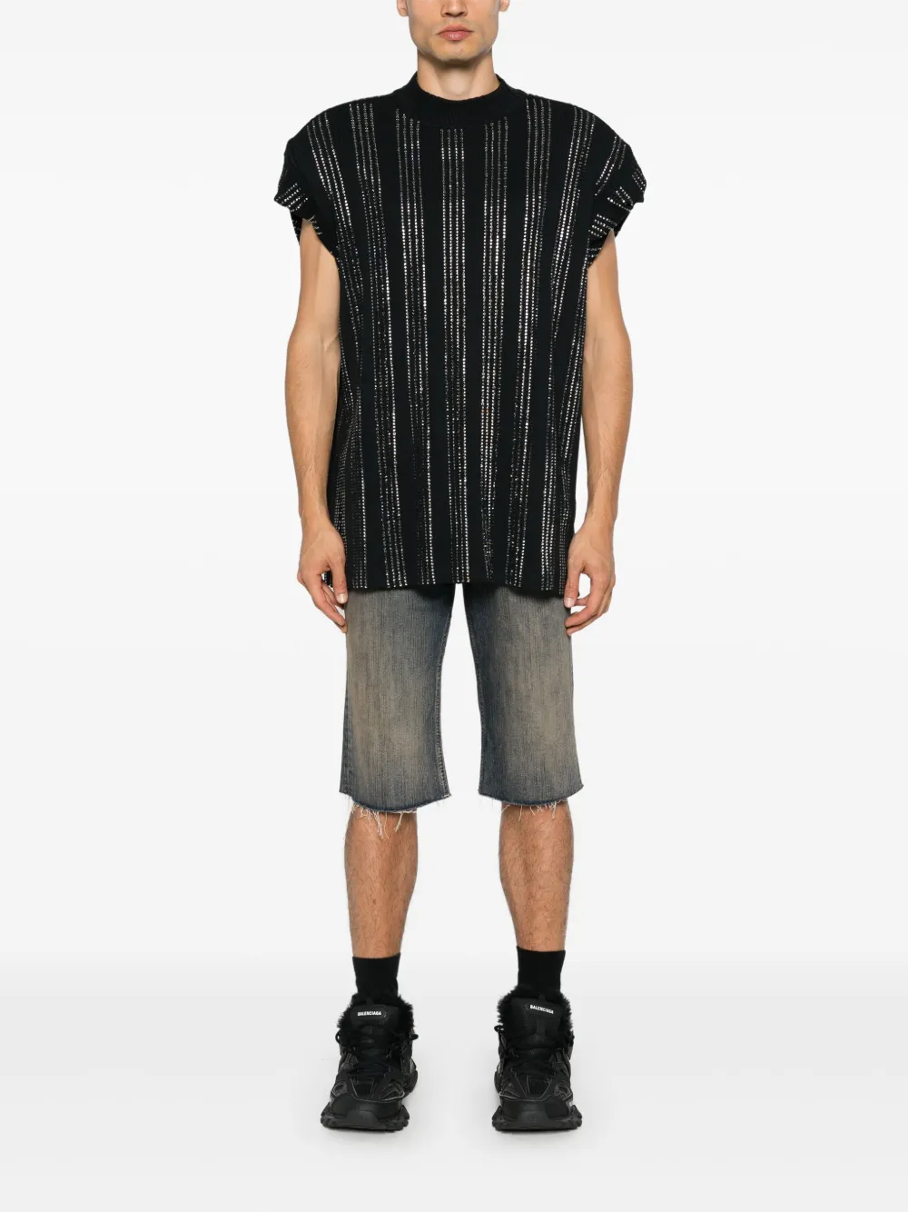 Balenciaga logo-patch shorts | Jean Shorts | Image 2