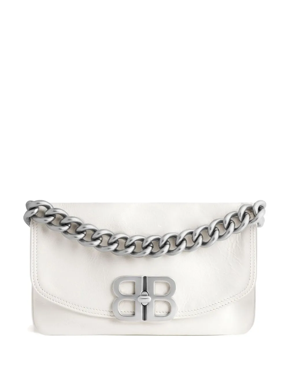 Balenciaga small BB Soft Flap leather shoulder bag | White | Image 1