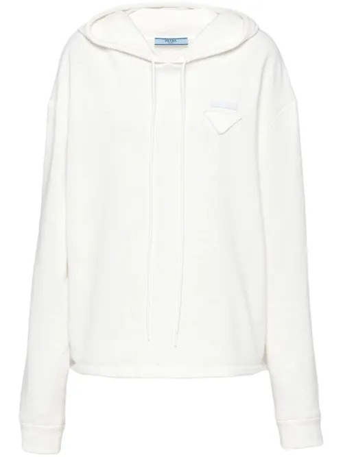 Hoodie à logo triangle - Prada - Modalova