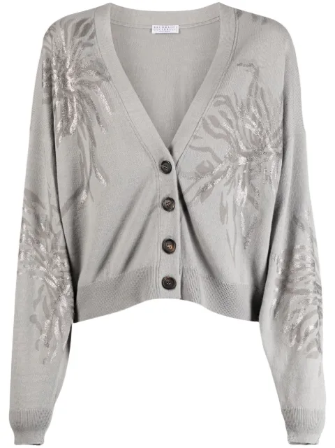 Brunello Cucinelli Marine Flower V-neck cardigan