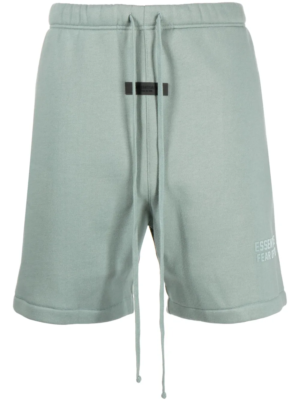 Essentials Logo-patch Track Shorts In Green
