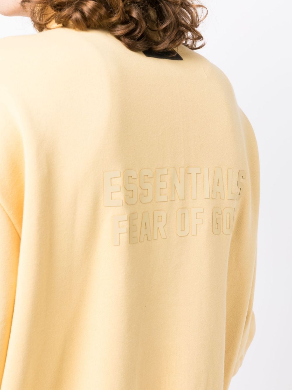 Shop Essentials Drop-shoulder Half-zip Shirt In Yellow