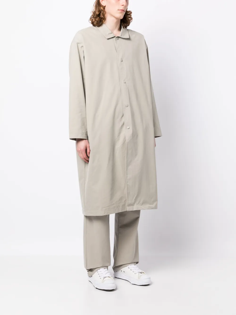  Fear Of God Essentials Twill-weave Single-breasted Coat - Green 