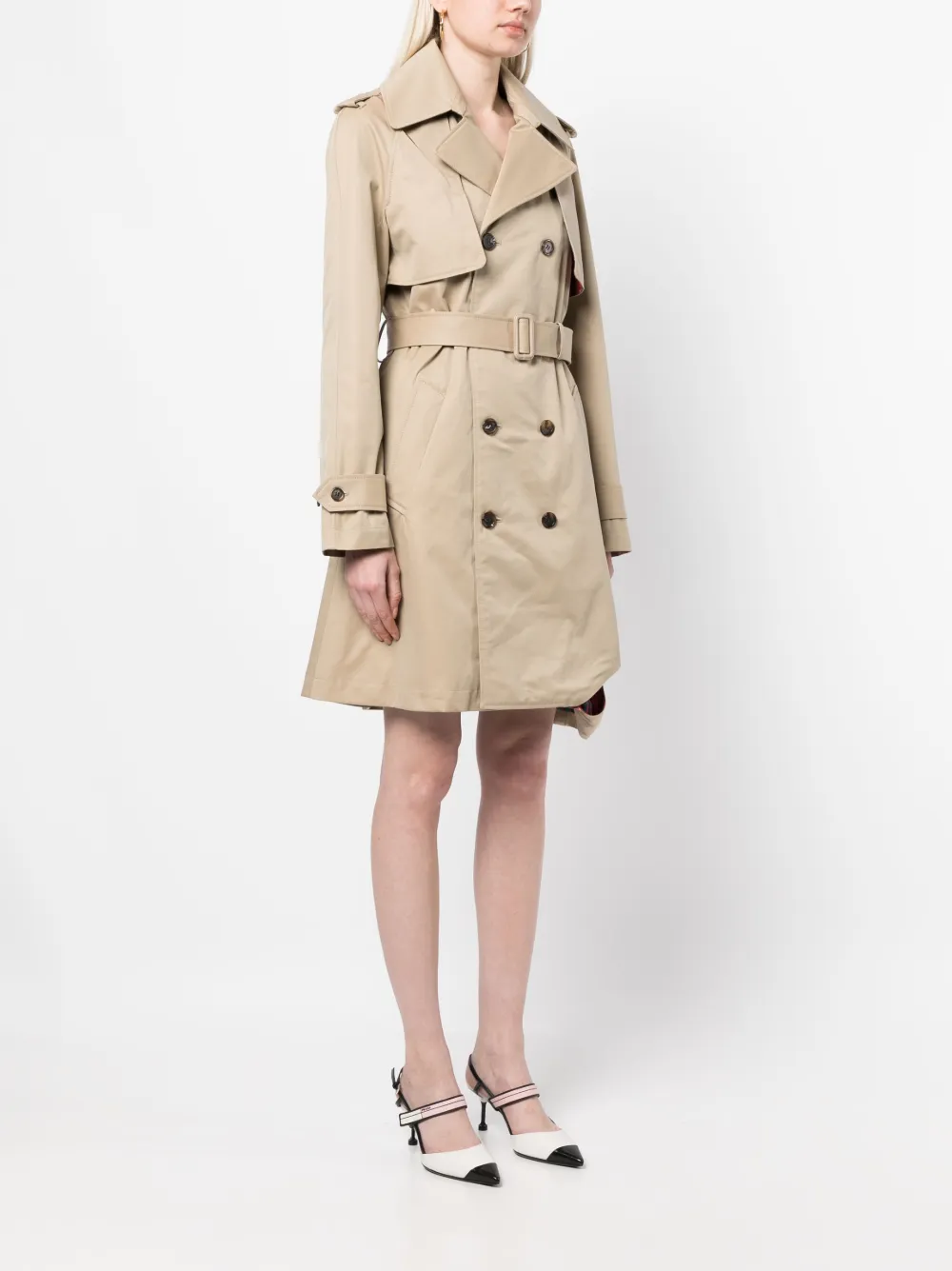 Undercover belted-waist above-knee Trench Coat - Farfetch