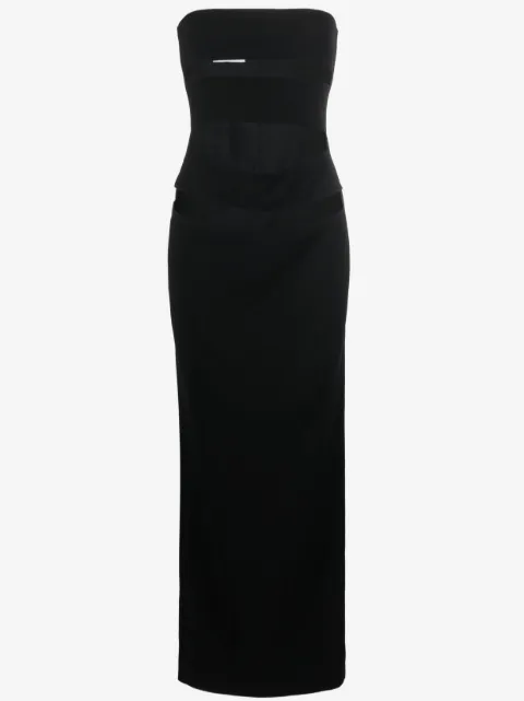 Mônot cut-out strapless gown