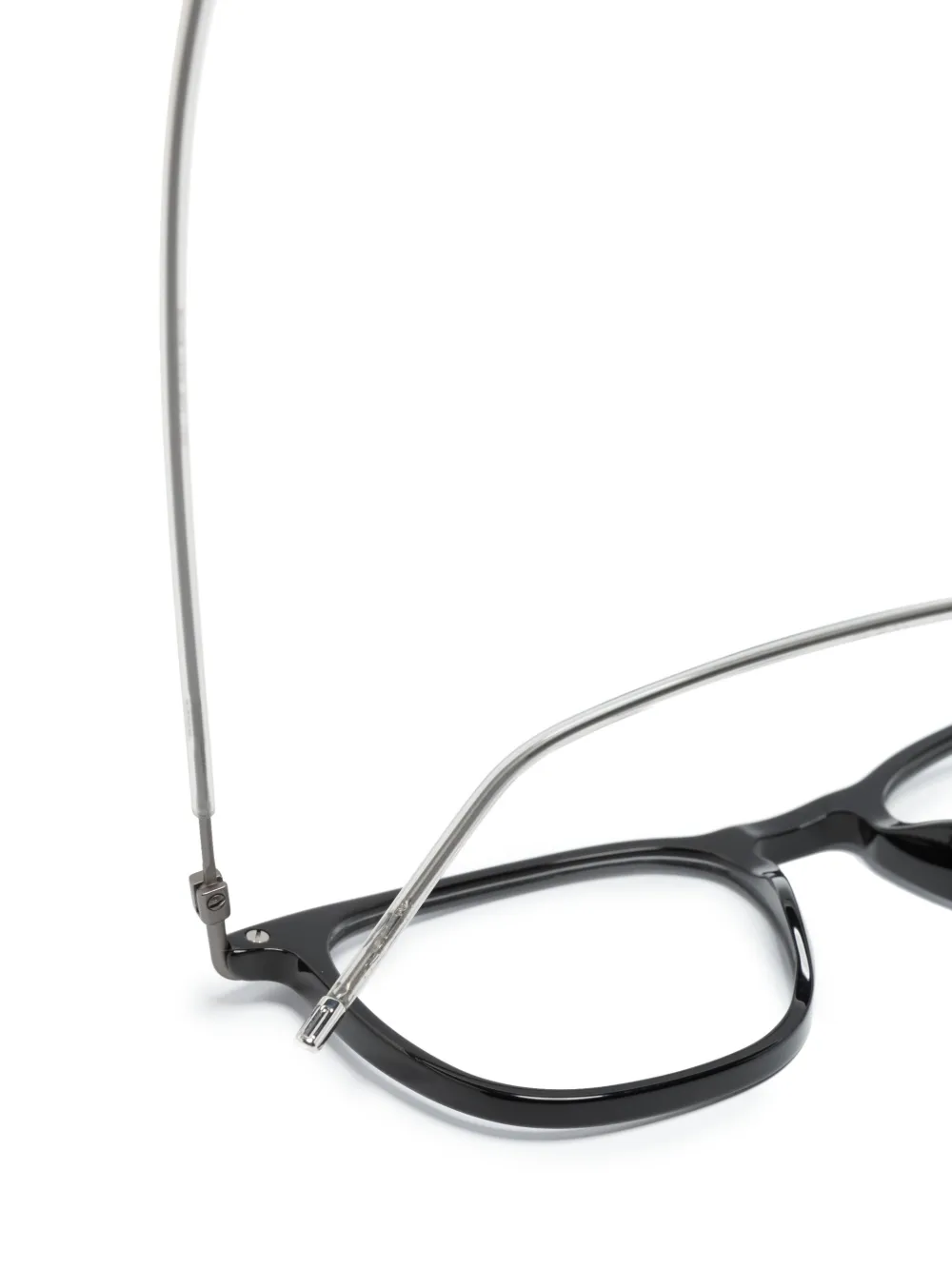 Hugo Boss Logo-engraved Squared-frame Glasses In Black