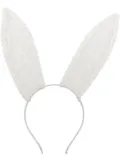 Fleur Du Mal bunny-ears lace headband - White