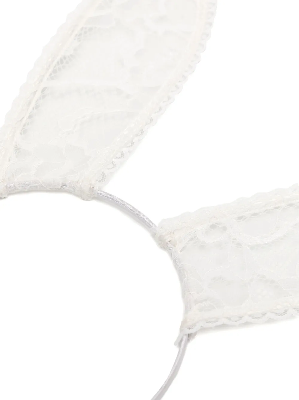 Fleur Du Mal Bunny-ears Lace Headband In White
