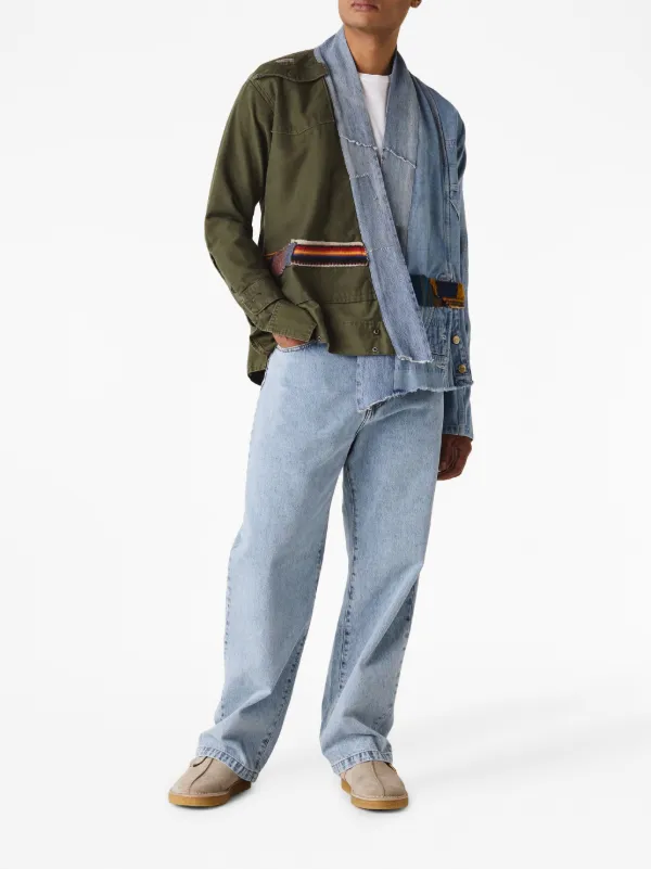 Greg Lauren アシンメトリー ジャケット | ブルー | FARFETCH JP