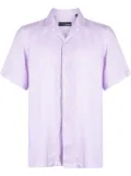 Lardini short-sleeved linen shirt - Purple