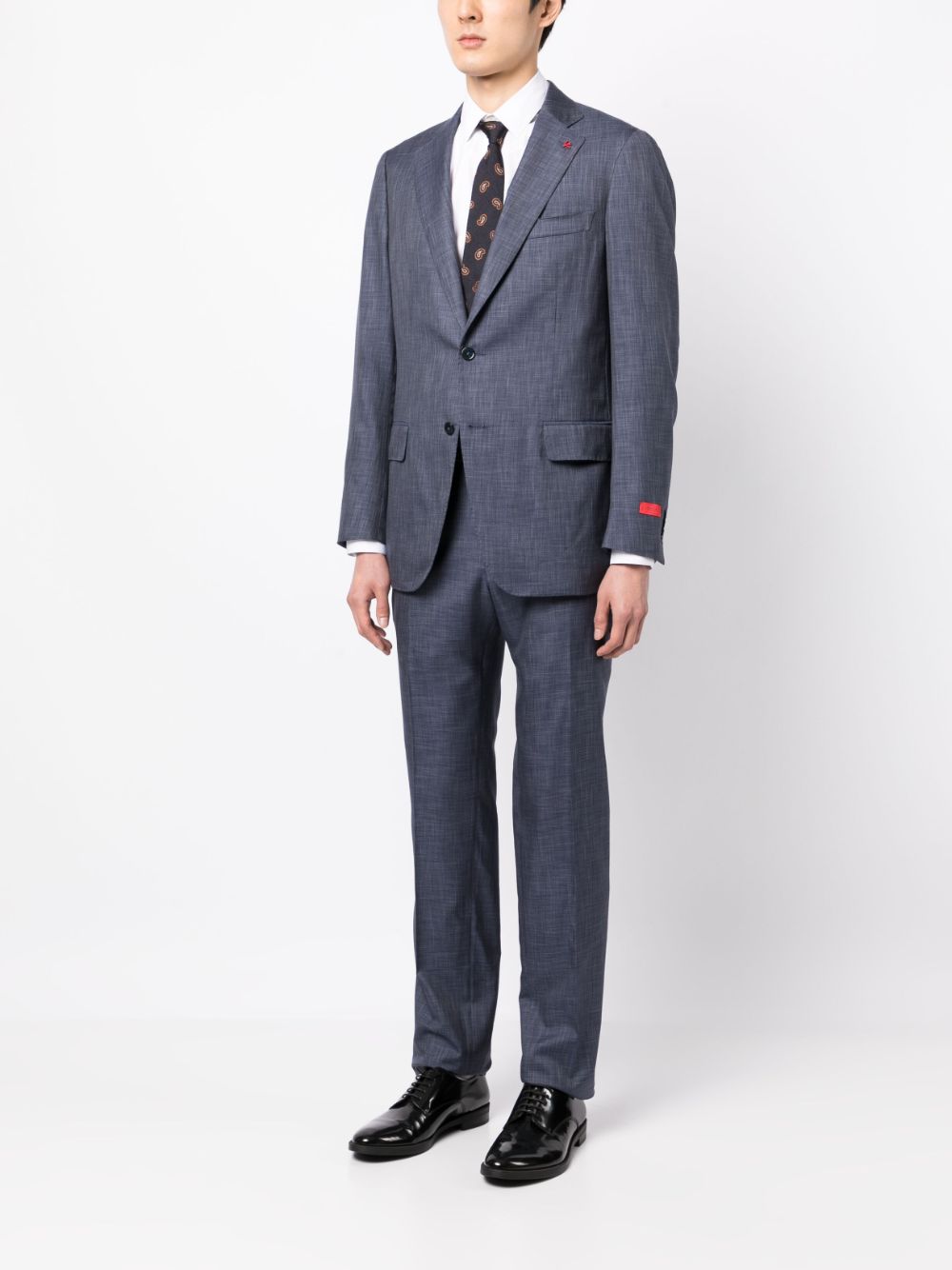 Shop Isaia Two-piece Single-breasted Suit In Blue