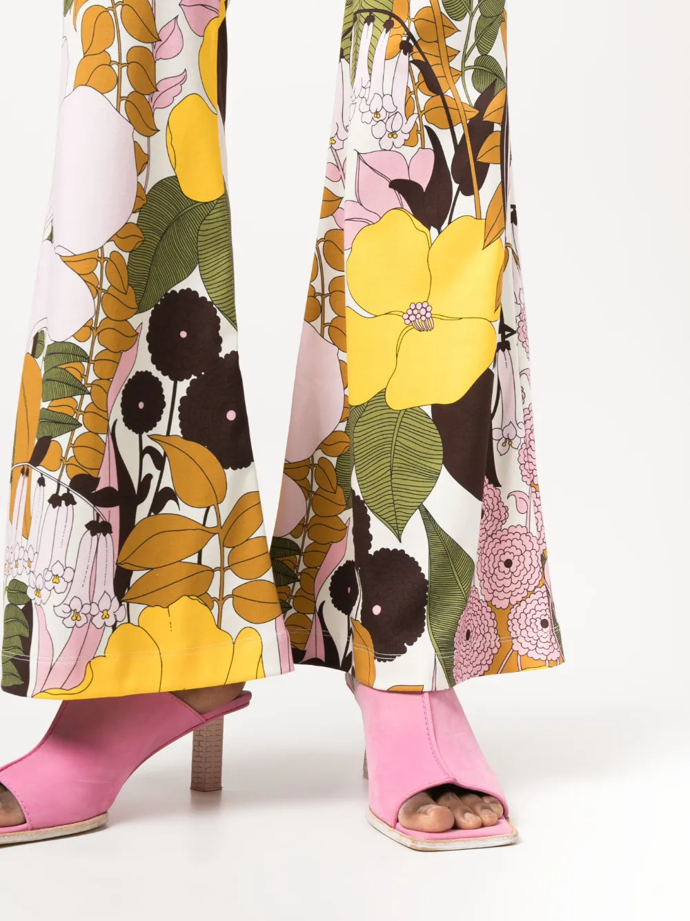 La DoubleJ Broek met bloemenprint Roze