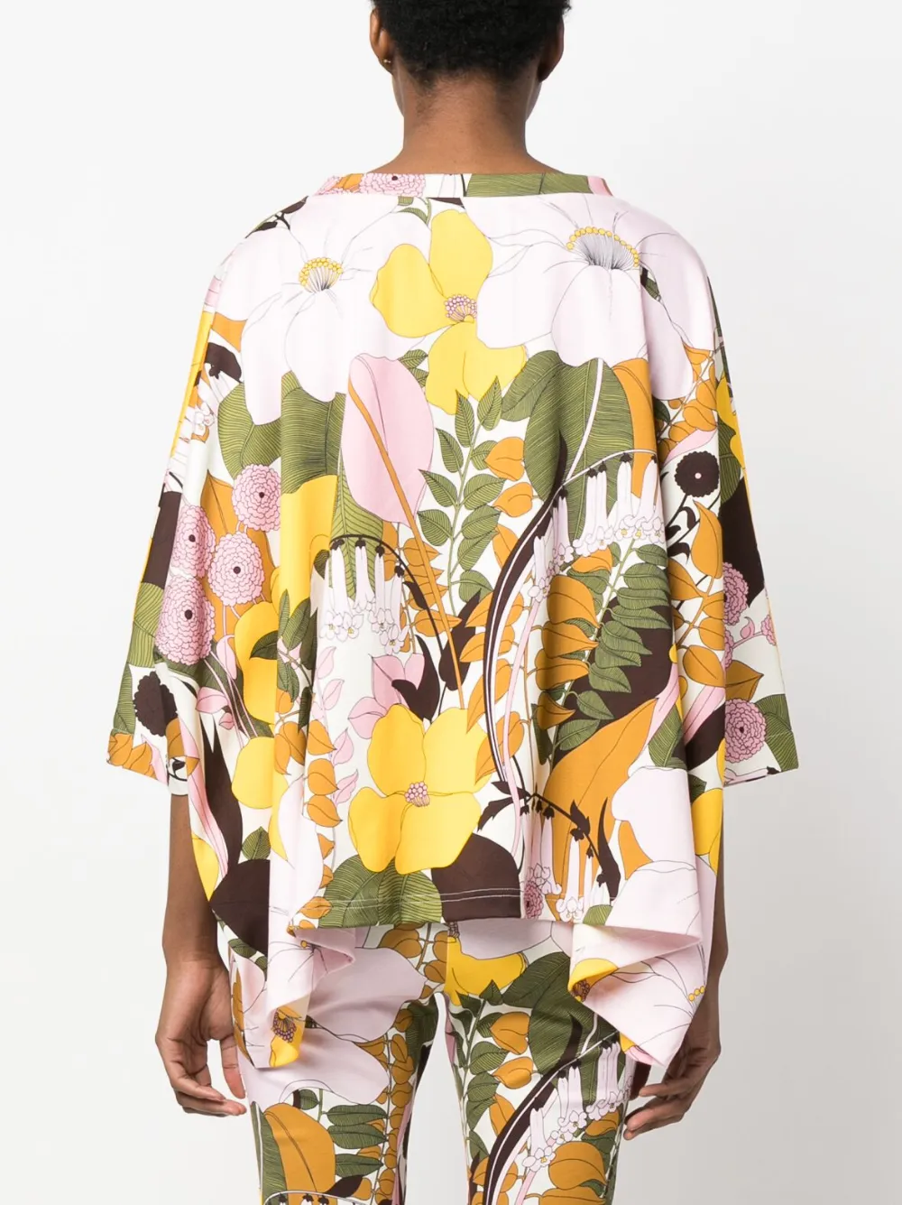 La DoubleJ Tuniek met bloemenprint Roze
